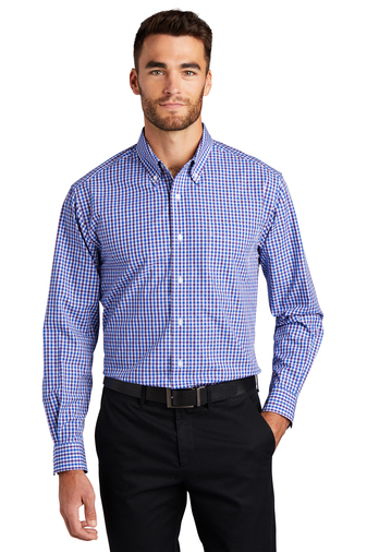 Port Authority® Long Sleeve Gingham Easy Care Shirt
