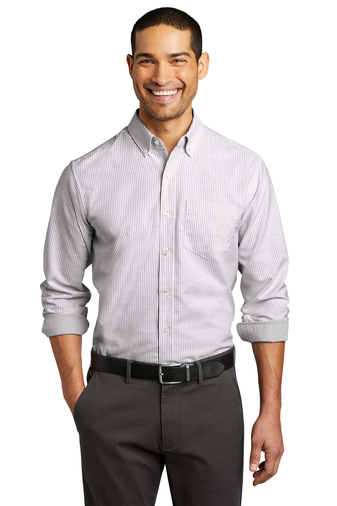 Port Authority® SuperPro™ Oxford Stripe Shirt