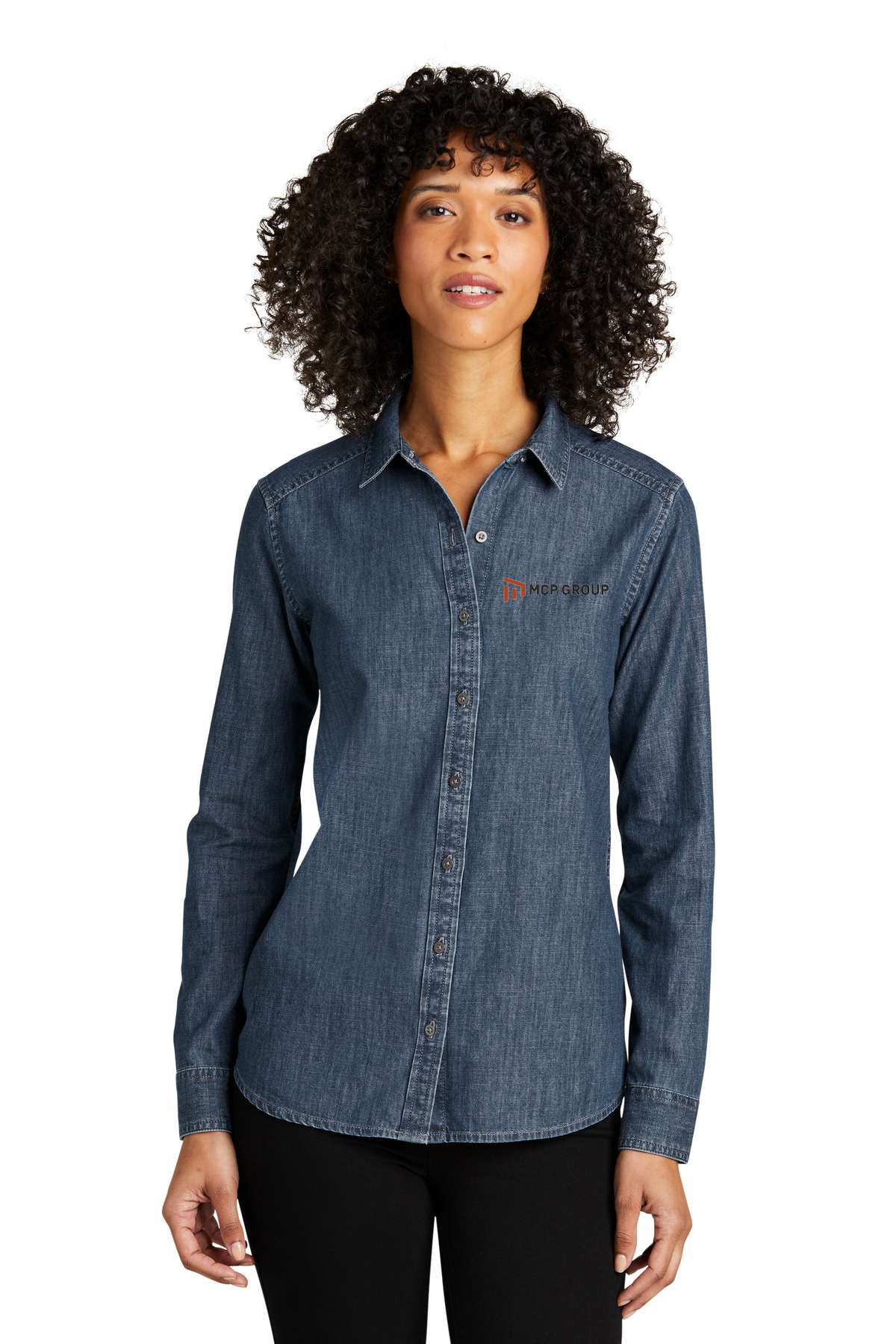 Port Authority Ladies Long Sleeve Perfect Denim Shirt LW676
