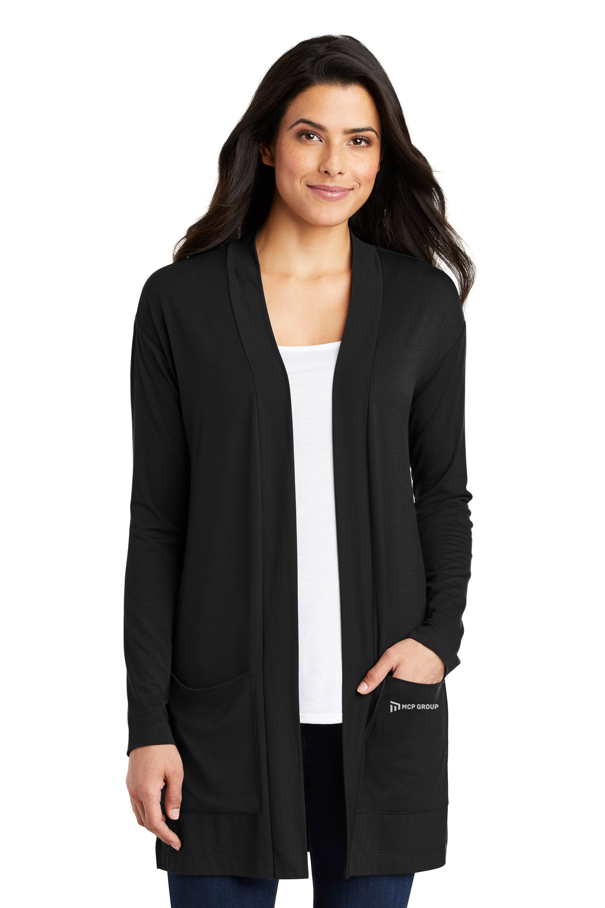 Port Authority  Ladies Concept Long Pocket Cardigan . LK5434