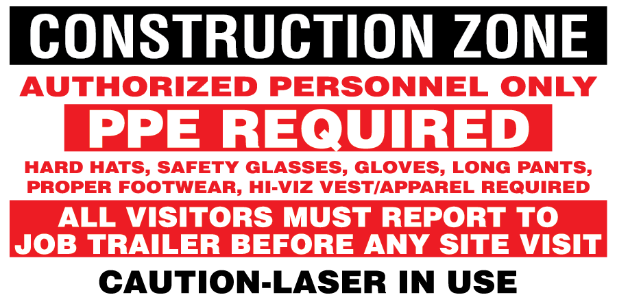 PPE Construction Banner (8 Foot)