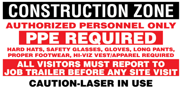 PPE Construction Banner (8 Foot)