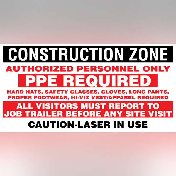 PPE Construction Banner (8 Foot)