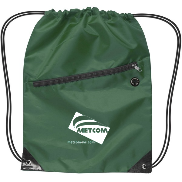 Drawstring Backpack w/ Zipper