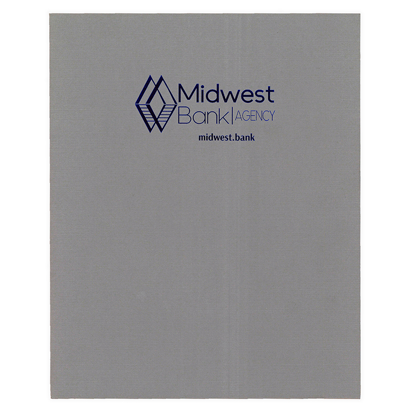 MBKFLDLTIA Presentation Folders Insurance Agency Letter Size Gray