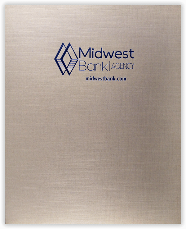 MBKFLDLTIA Presentation Folders Insurance Agency Letter Size Gray