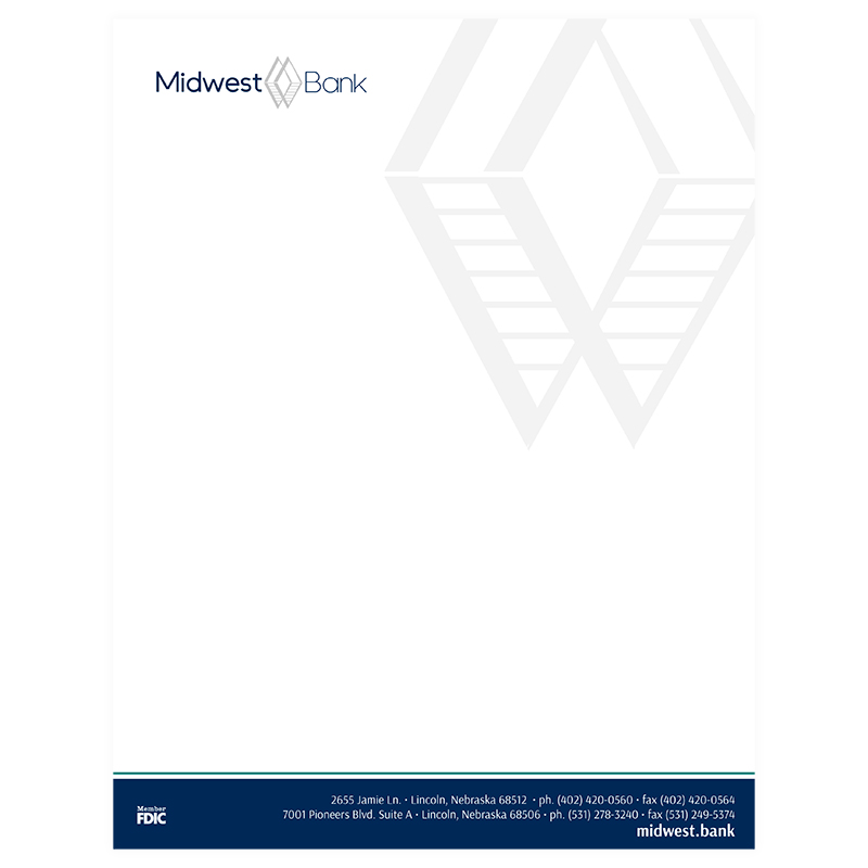 Bank Letterhead Lincoln Pioneer Blvd + Jamie Lane