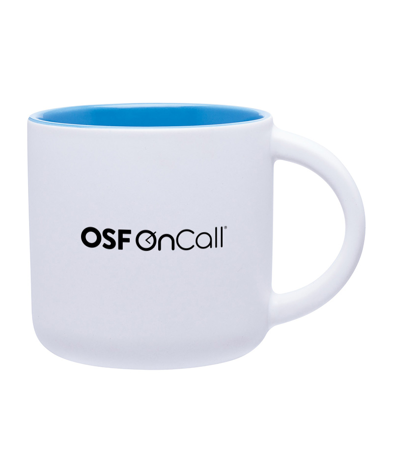 14 OZ Minolo (Matte White & Sky Blue)