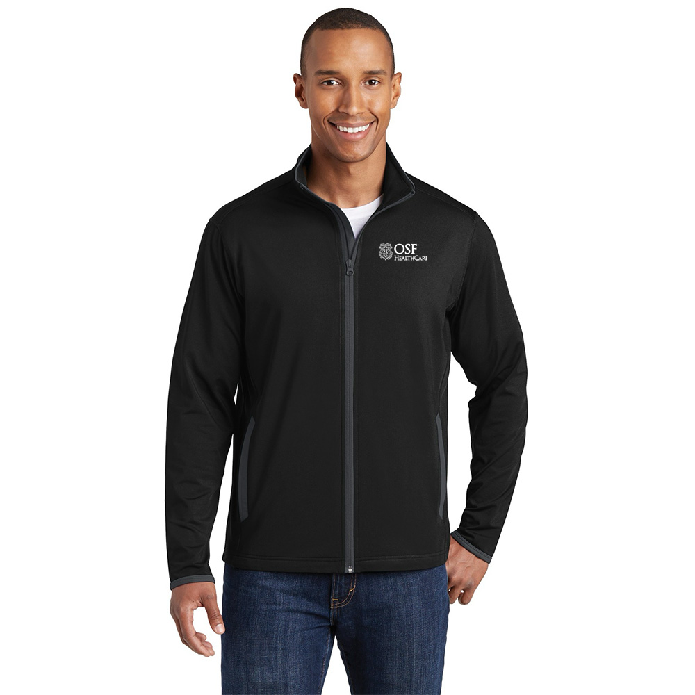 Sport-Tek Men's Sport-Wick Stretch Contrast Full-Zip Jacket 