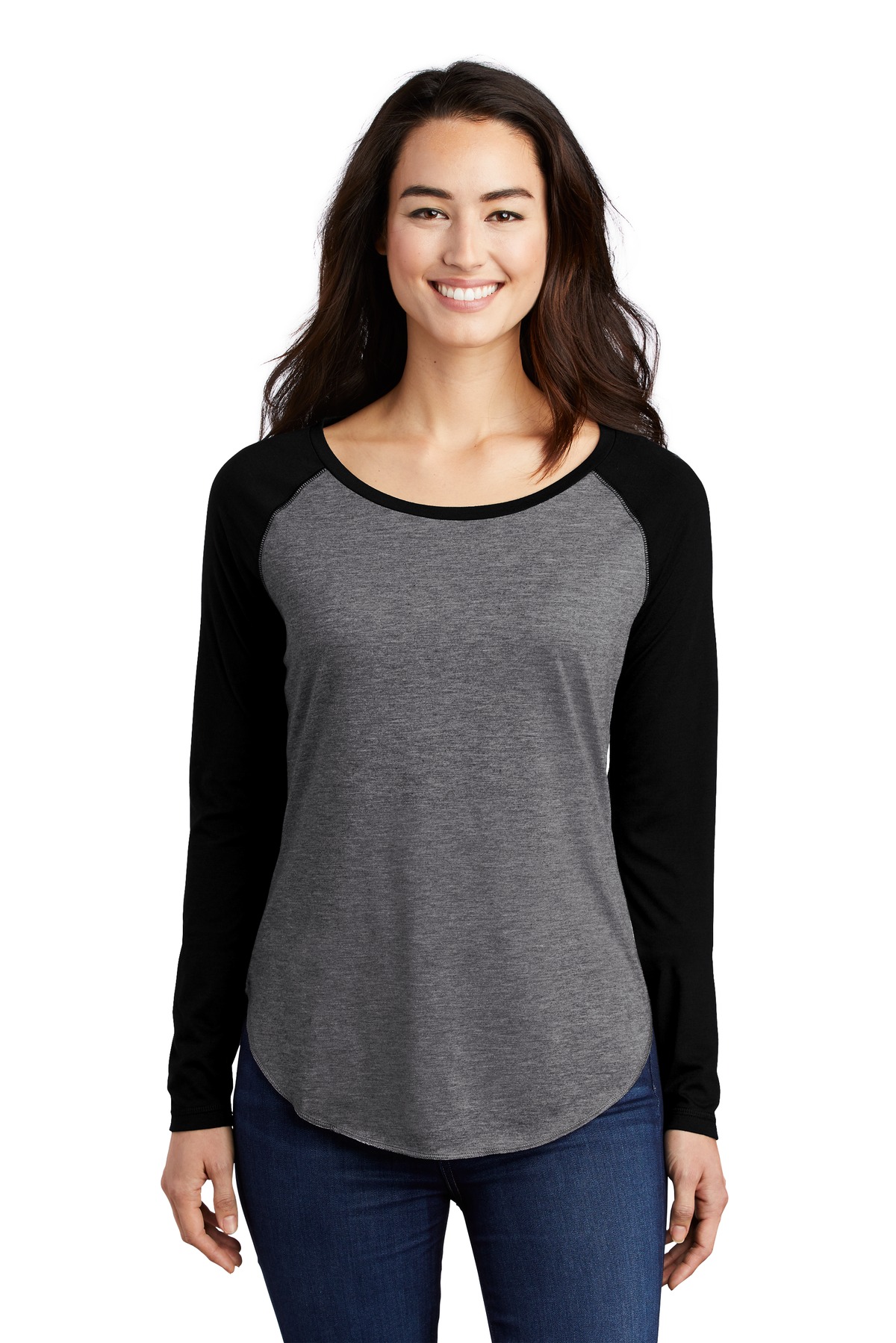 Sport-Tek Ladies PosiCharge Long Sleeve Scoop Neck Raglan Tee LST400LS.. Price Starting at $18