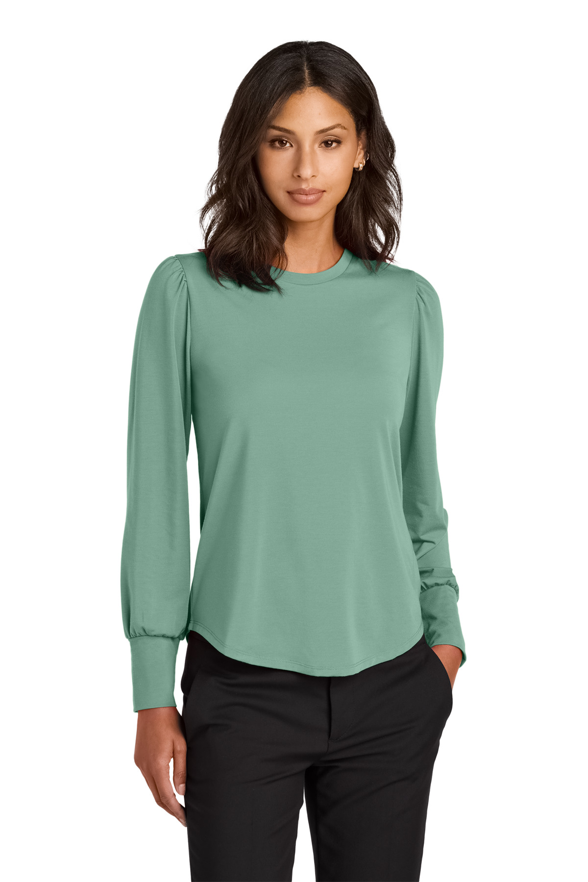 Mercer+Mettle Women's Stretch Jersey Long Sleeve Blouson Top MM1019. Starting at $29