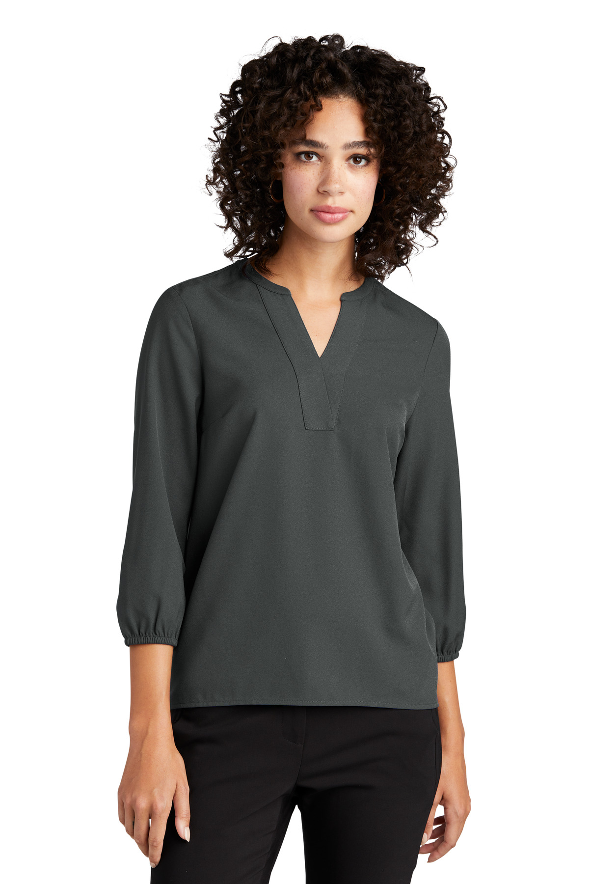 MERCER+METTLE Women's Stretch Crepe 3/4-Sleeve Blouse MM2011. Price Starting at $38