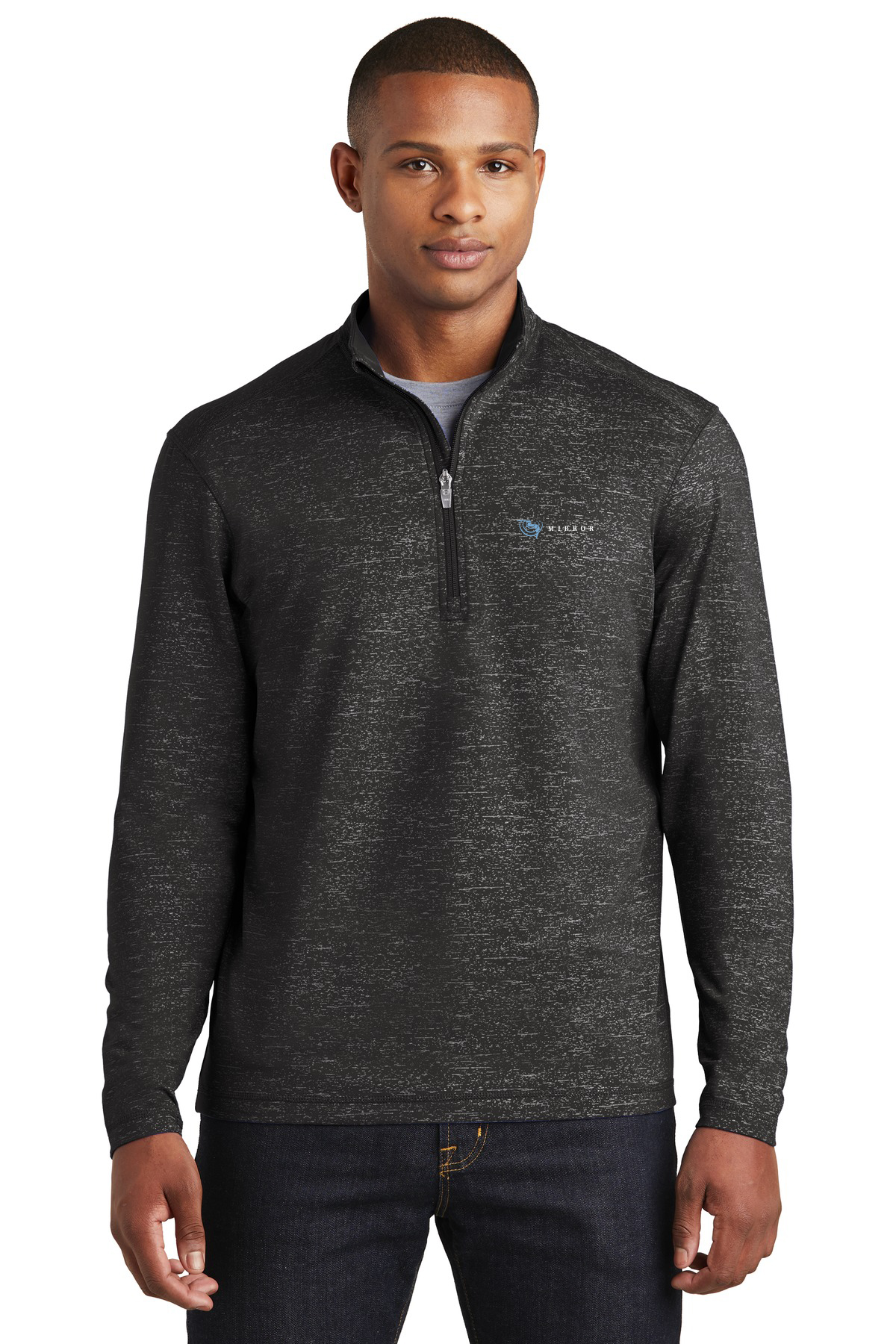 Sport-Tek  Sport-Wick  Stretch Reflective Heather 1/2-Zip Pullover. ST855 Starting at $45.75