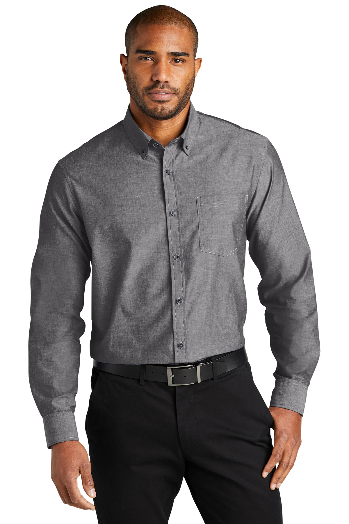 Port Authority Long Sleeve Chambray Easy Care Shirt W382. Price Starting at $38