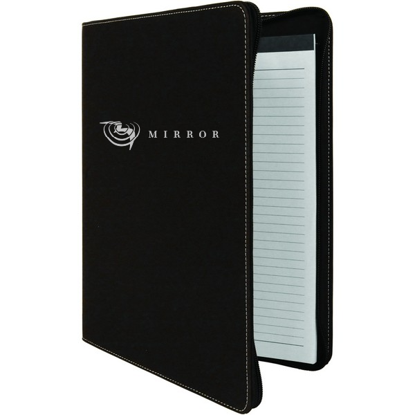 Leatherette Portfolio with Zipper.  GFTPADFOLIO. Price Starting at $33