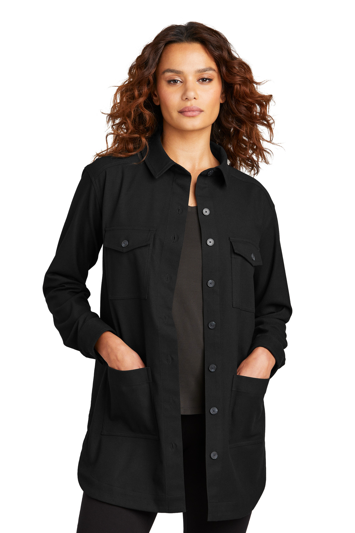 Mercer+Mettle Women's Long Sleeve Twill Overshirt MM2021. Price Starting at $59