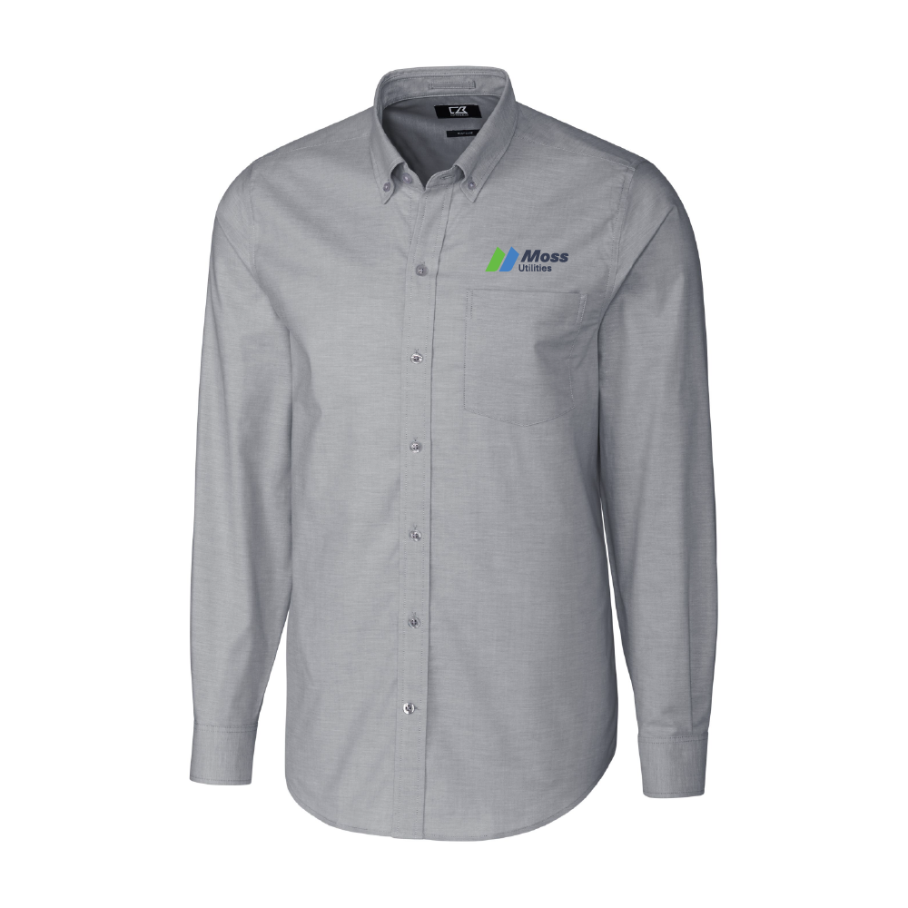 Cutter & Buck Stretch Oxford Mens Long Sleeve Dress Shirt