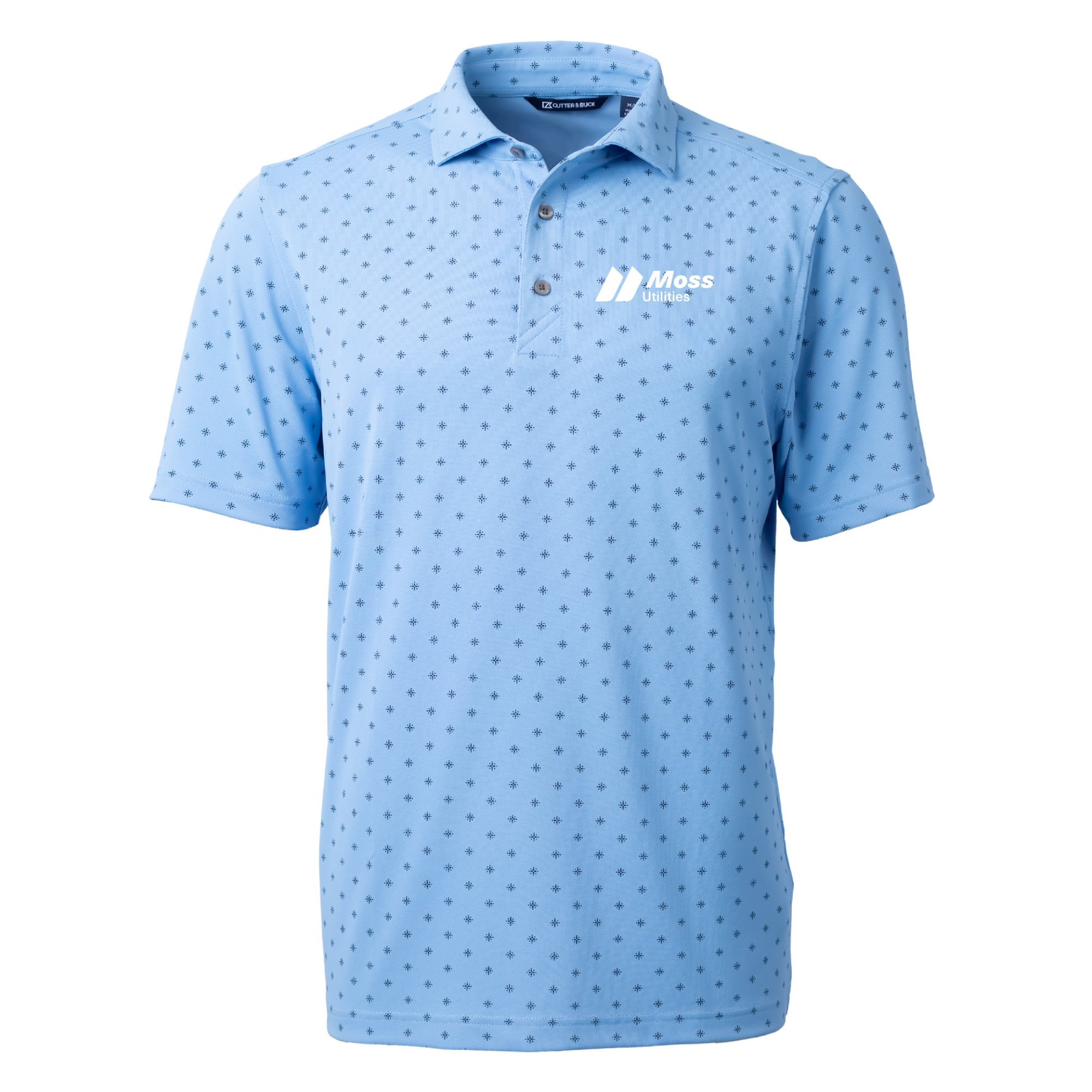 Cutter & Buck Virtue Tile Print Featherlight Pique Mens Polo