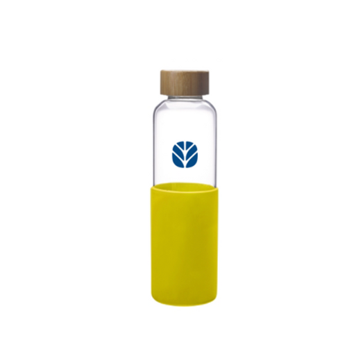 Glass Wrapped Silicone Tumbler w/ Bamboo Lid