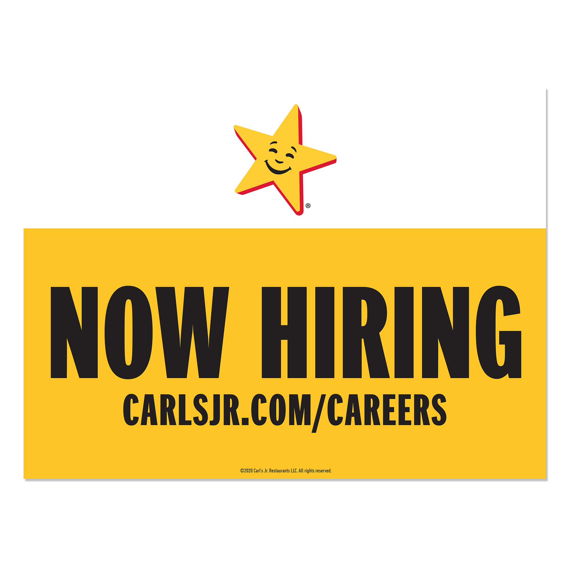 Carl's Jr Now Hiring Spike Sign