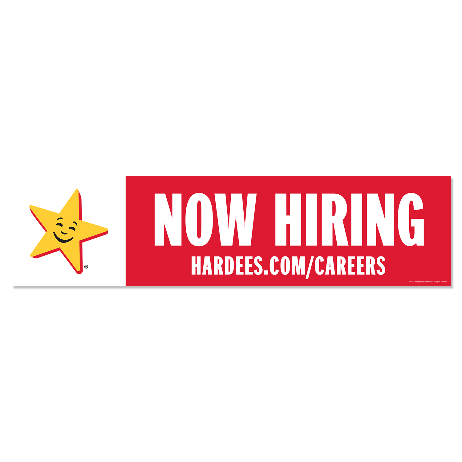 Hardee's Now Hiring Roof Banner