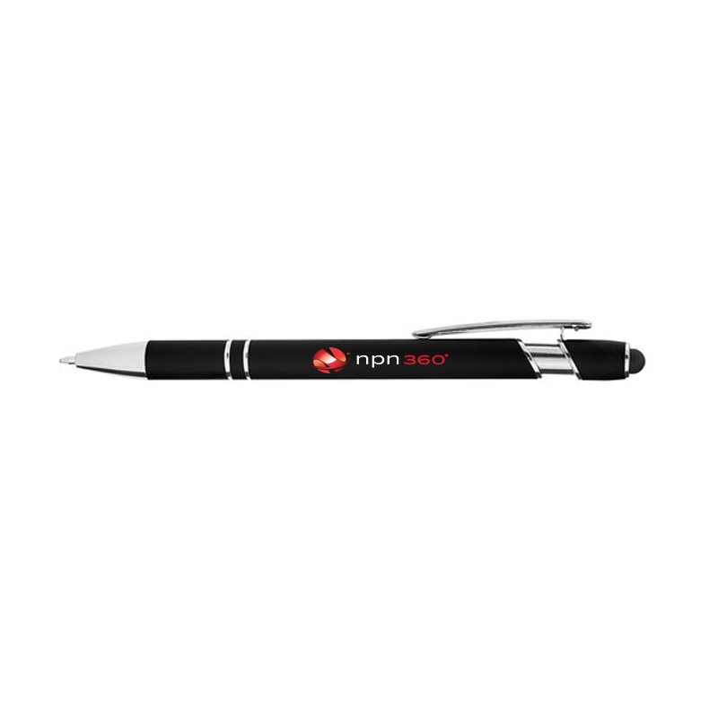 Rubberized Aluminum Click Stylus Pen