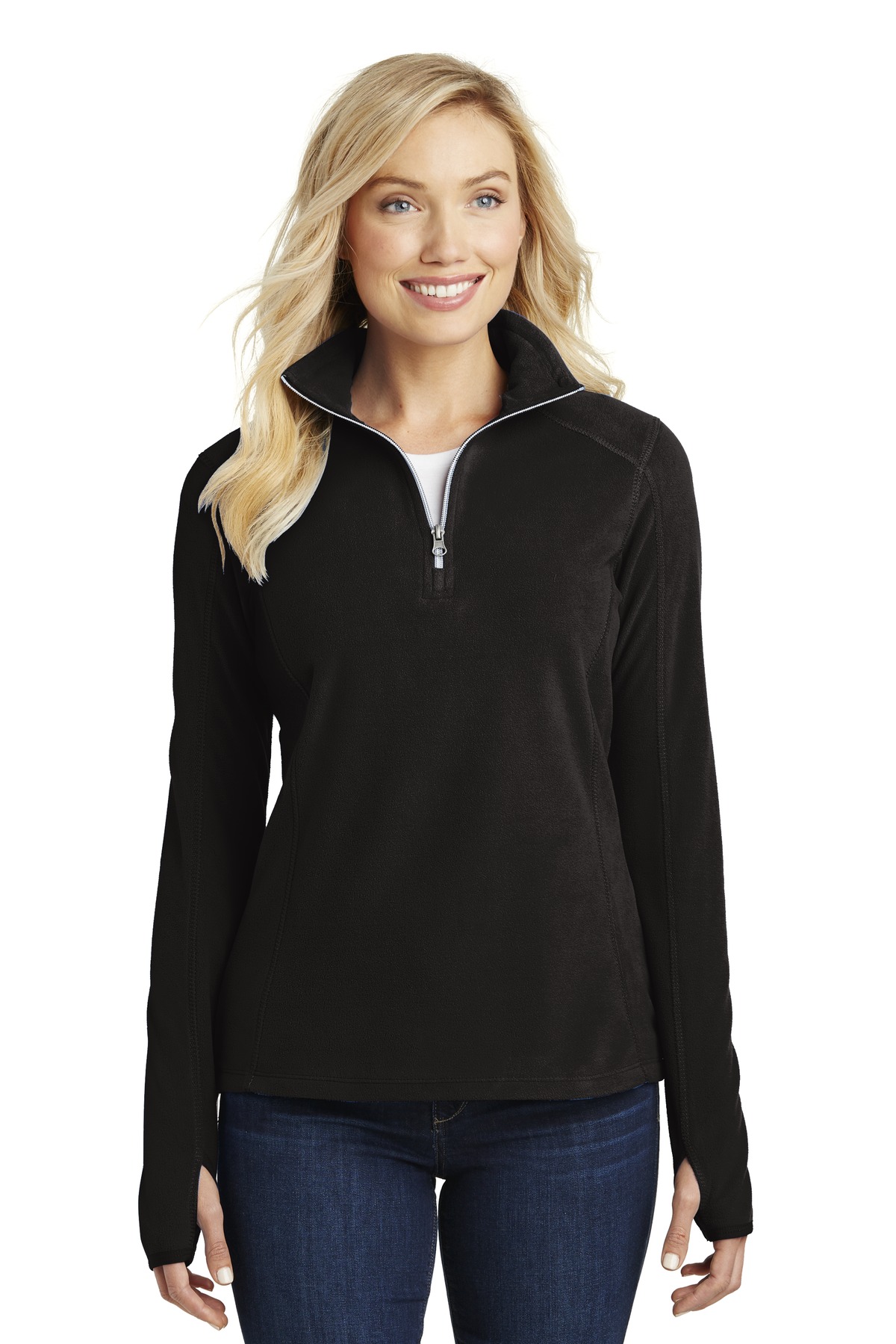 Port Authority Ladies Microfleece 1/2-Zip Pullover. L224, Starting at $36