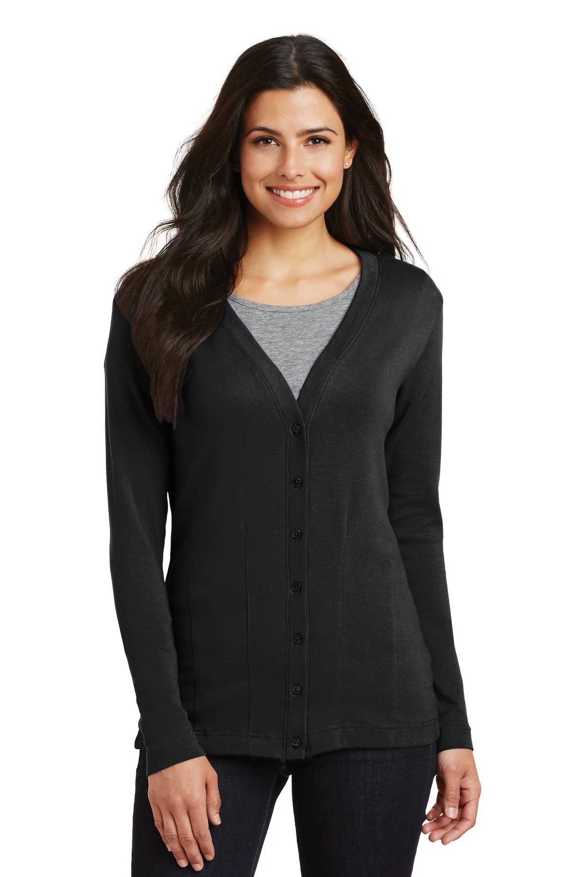 Port Authority Ladies Modern Stretch Cotton Cardigan. L515, Starting at $40