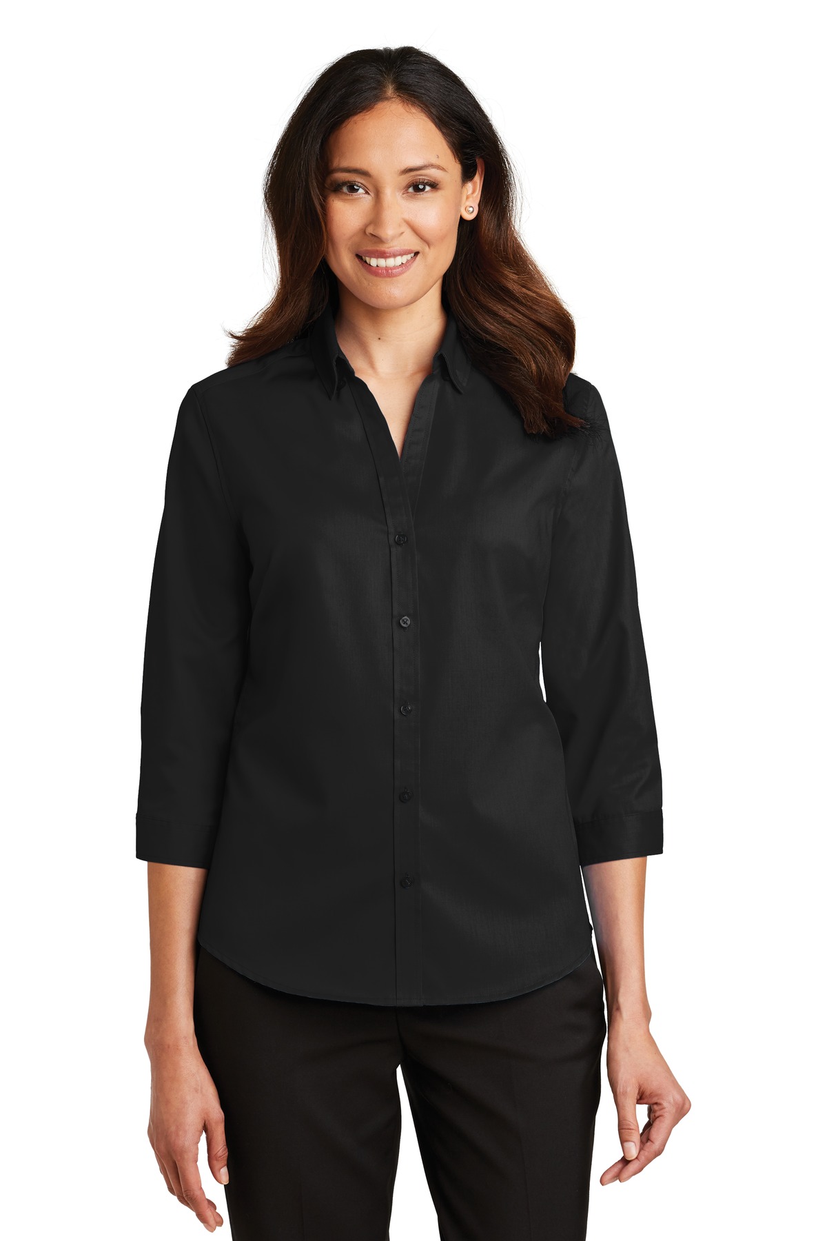 Port Authority Ladies 3/4-Sleeve SuperPro Twill Shirt. L665, Starting at $42