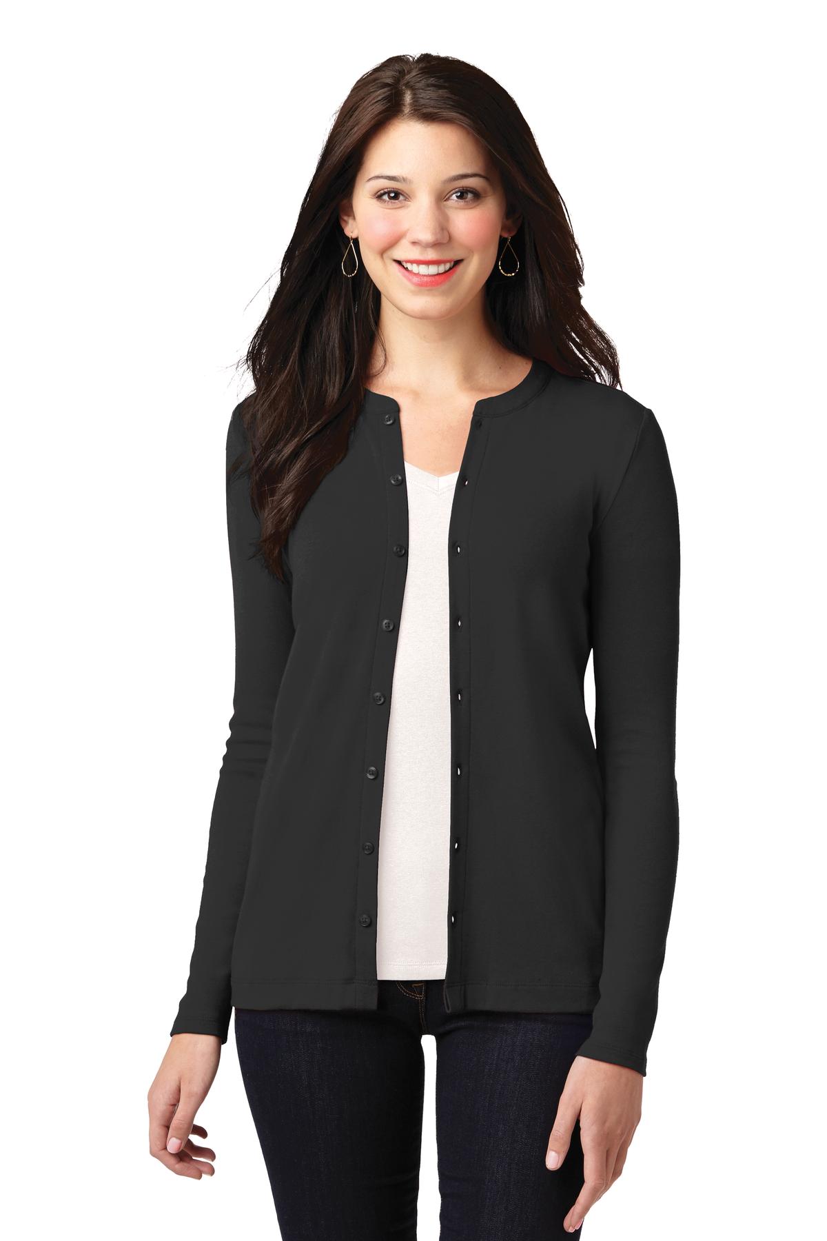 Port Authority Ladies Concept Stretch Button-Front Cardigan. LM1008, Starting at $40