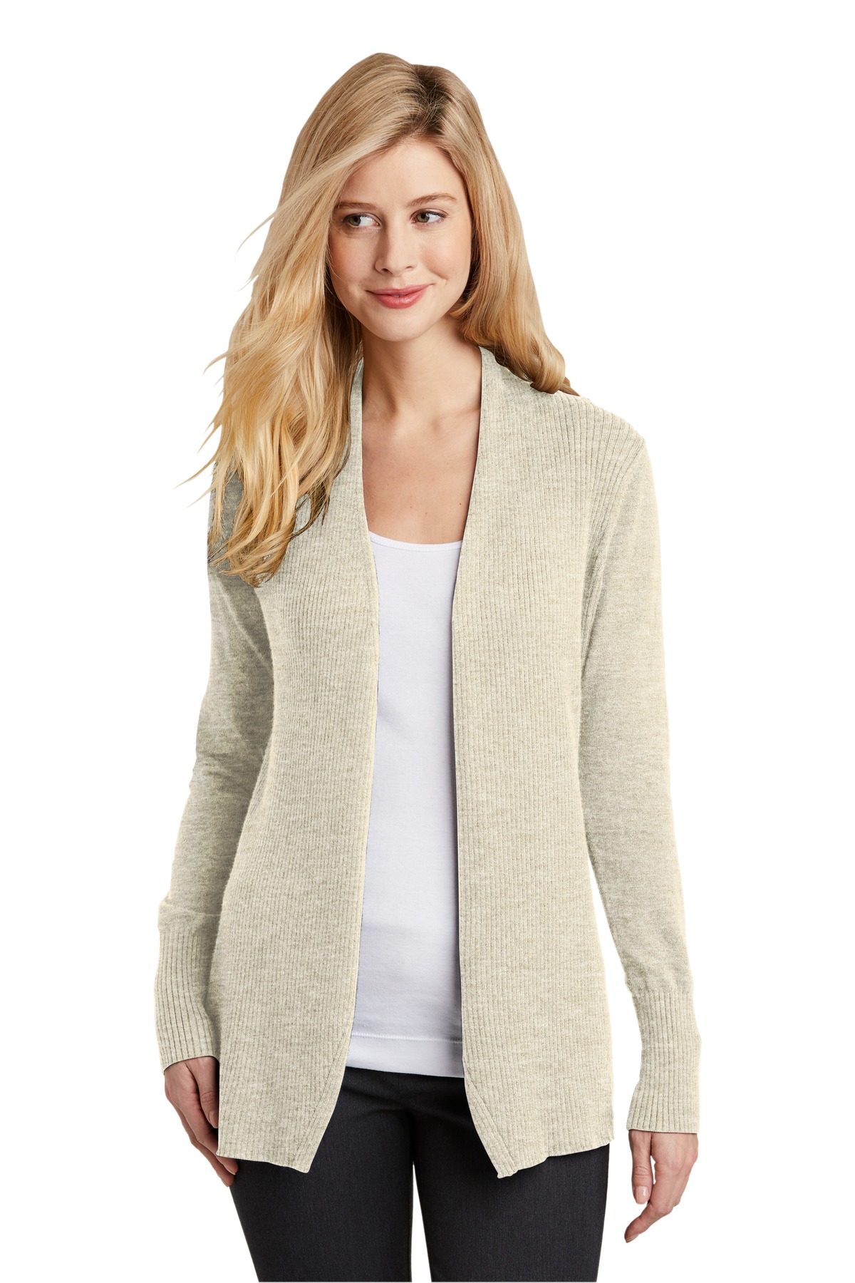 Port Authority Ladies Open Front Cardigan Sweater. LSW289, Starting at $59