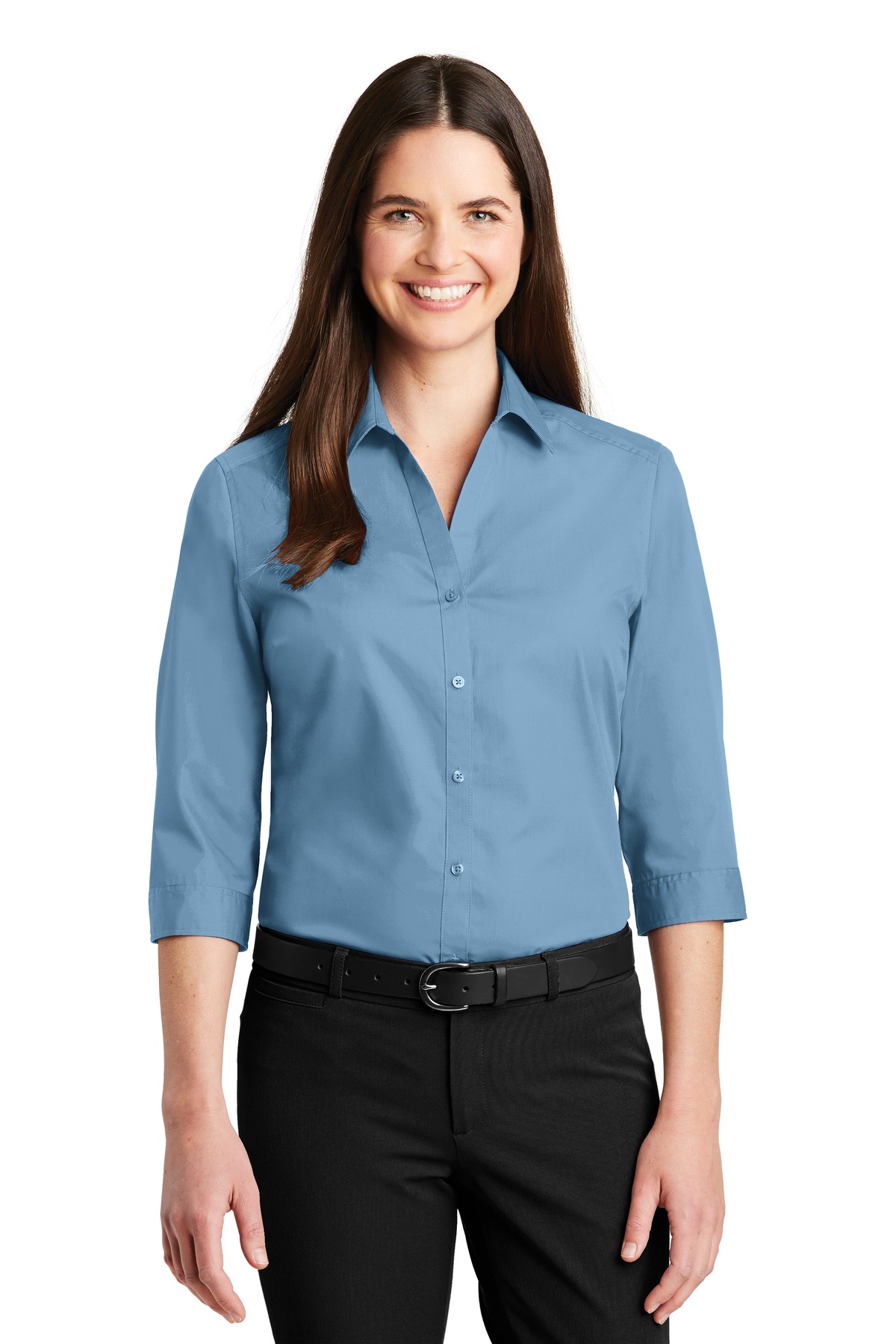 Port Authority Ladies 3/4-Sleeve Carefree Poplin Shirt. LW102, Starting at $34