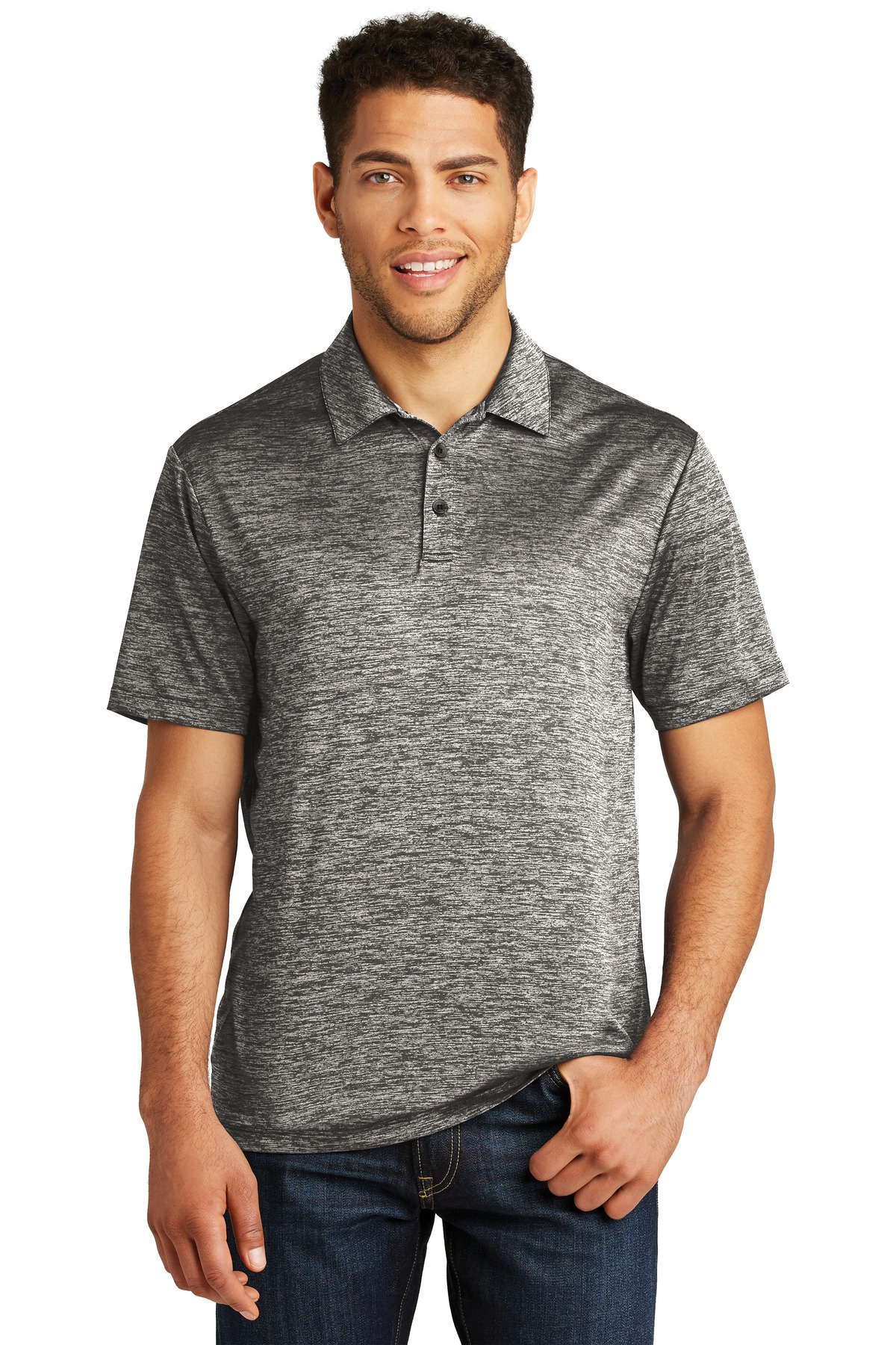 Sport-Tek  PosiCharge  Electric Heather Polo. ST590, Starting at $25