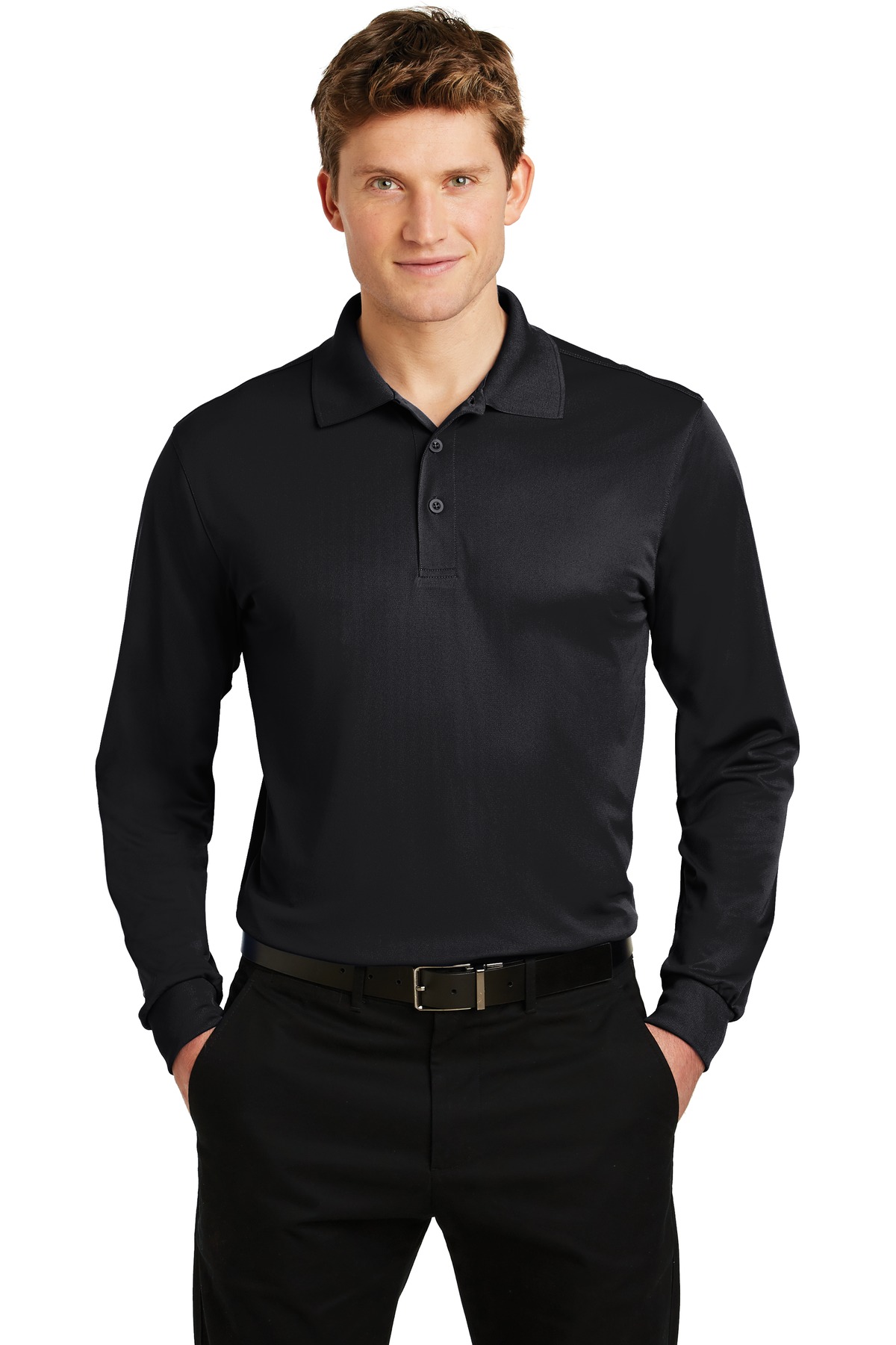 Sport-Tek Long Sleeve Micropique Sport-Wick Polo. ST657, Starting at $34
