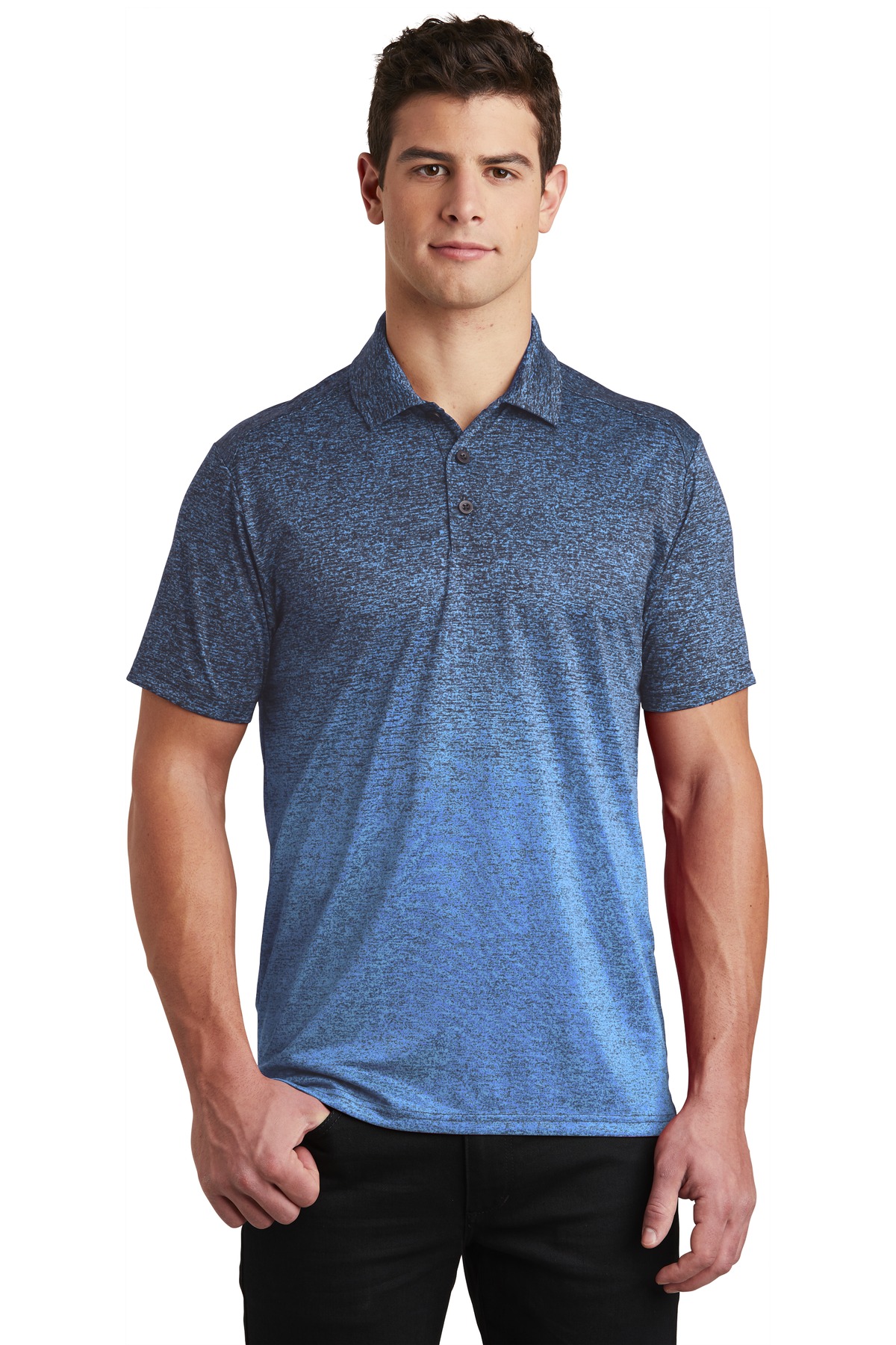 Sport-Tek  Ombre Heather Polo. ST671, Starting at $35