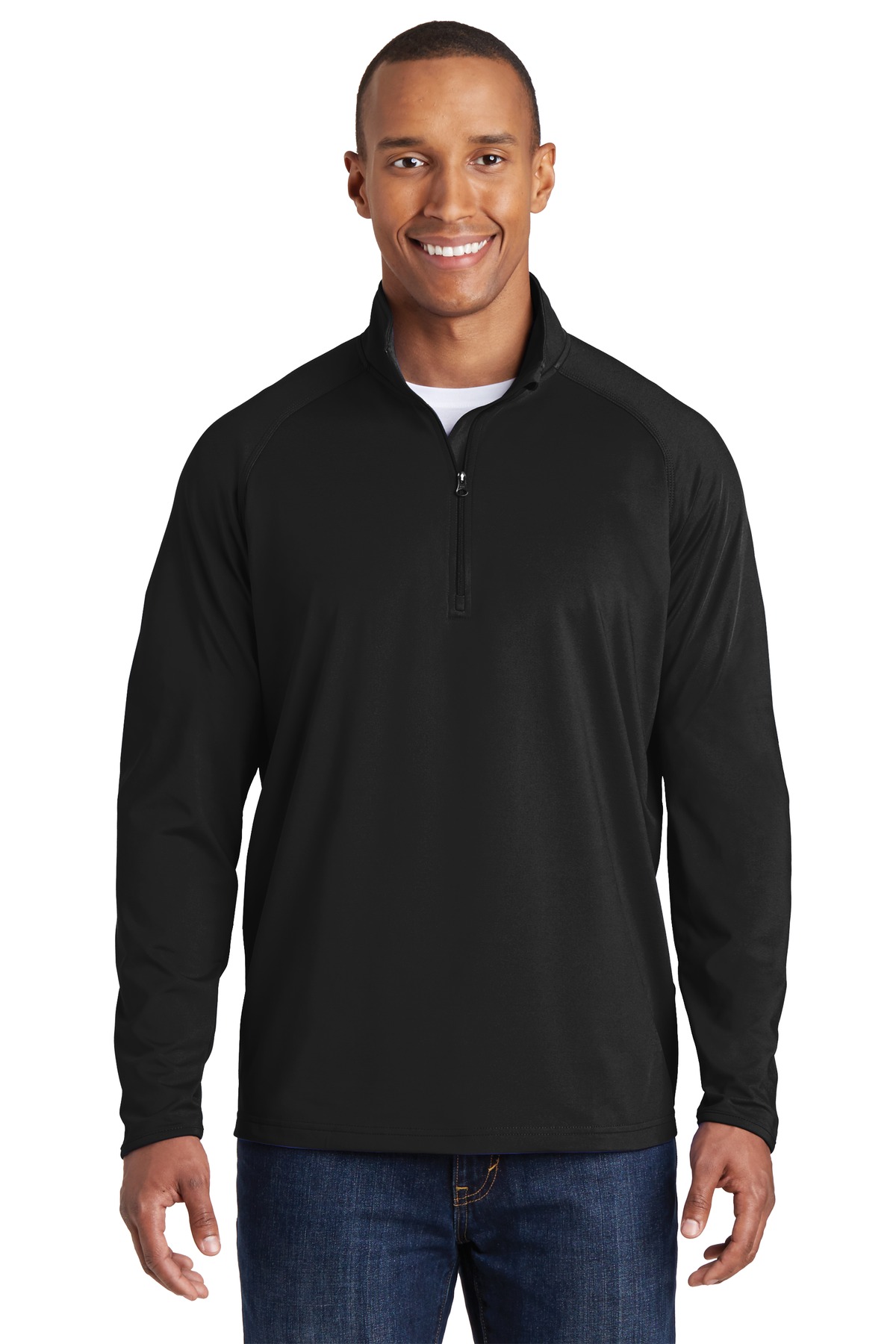 Sport-Tek Tall Sport-Wick Stretch 1/2-Zip Pullover. TST850, Starting at $44