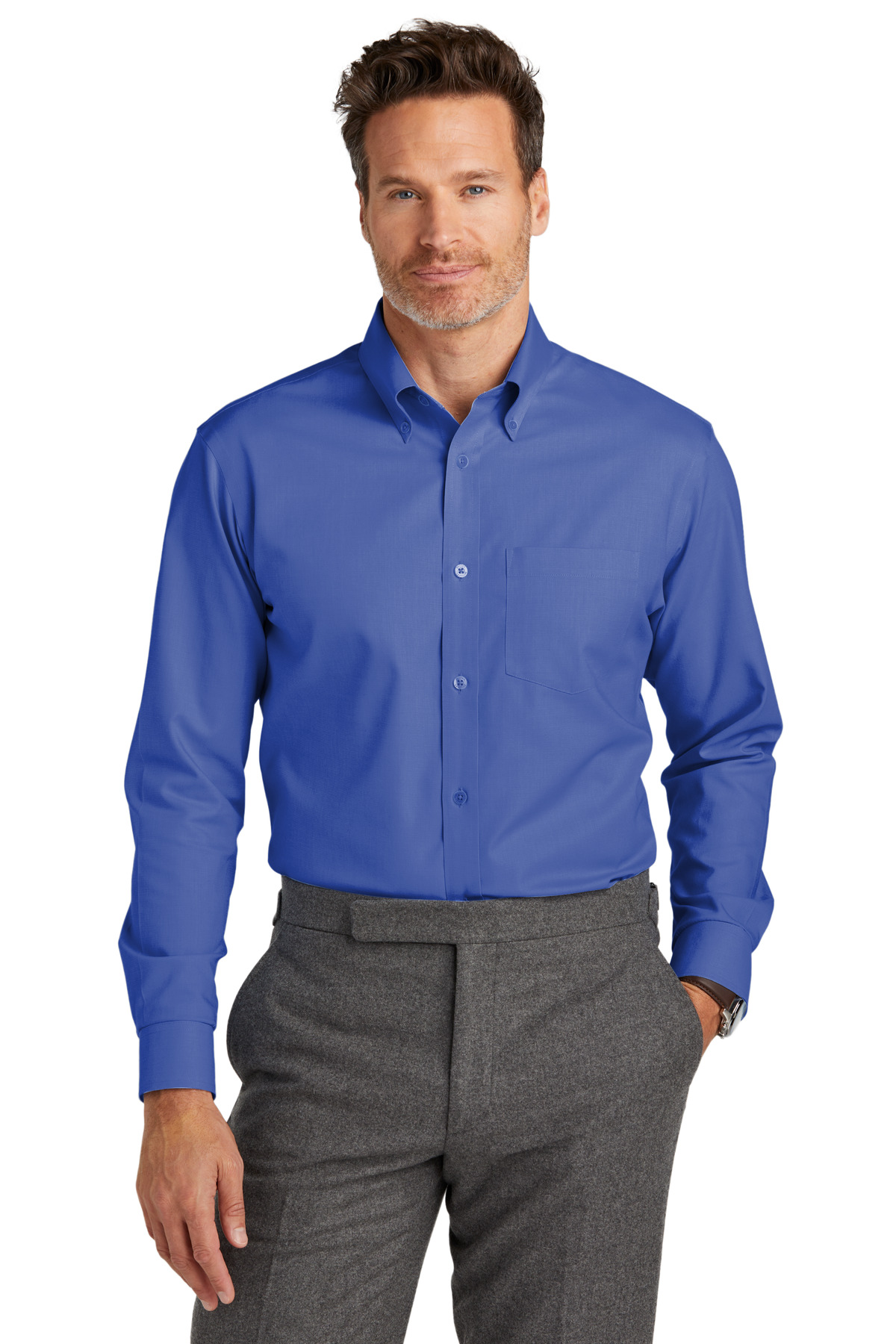 Brooks Brothers Wrinkle-Free Stretch Nailhead Shirt BB18002, Starting at $57