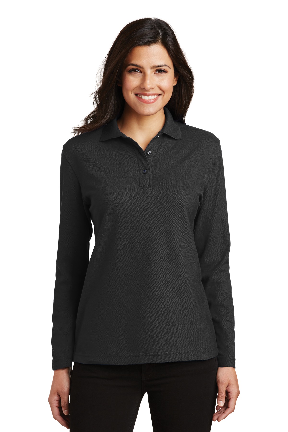 Port Authority Women's Silk Touch Long Sleeve Polo L500LS, Starting at $32.50