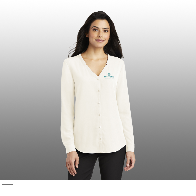 Port Authority® Women's Long Sleeve Button-Front Blouse