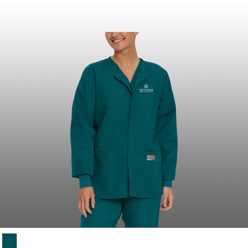 Unisex 2-Pocket Scrub Jacket