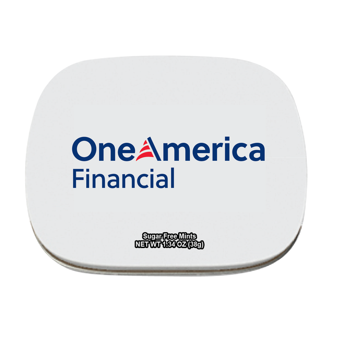 Hinged Mint White Tin (Sold in Packs of 25)