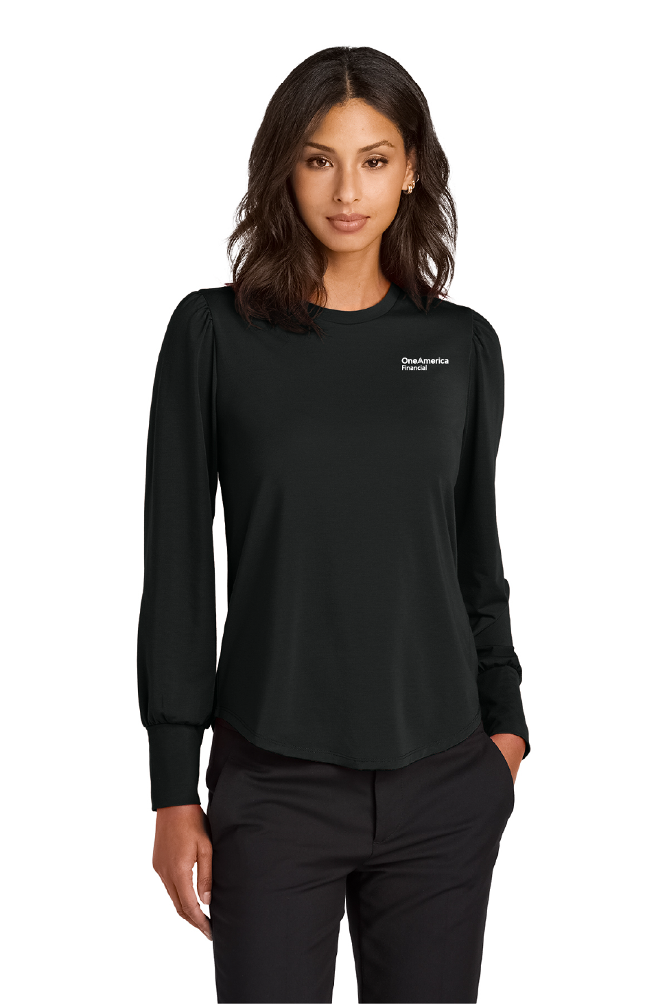 Mercer+Mettle® Women’s Stretch Jersey Long Sleeve Blouson Top