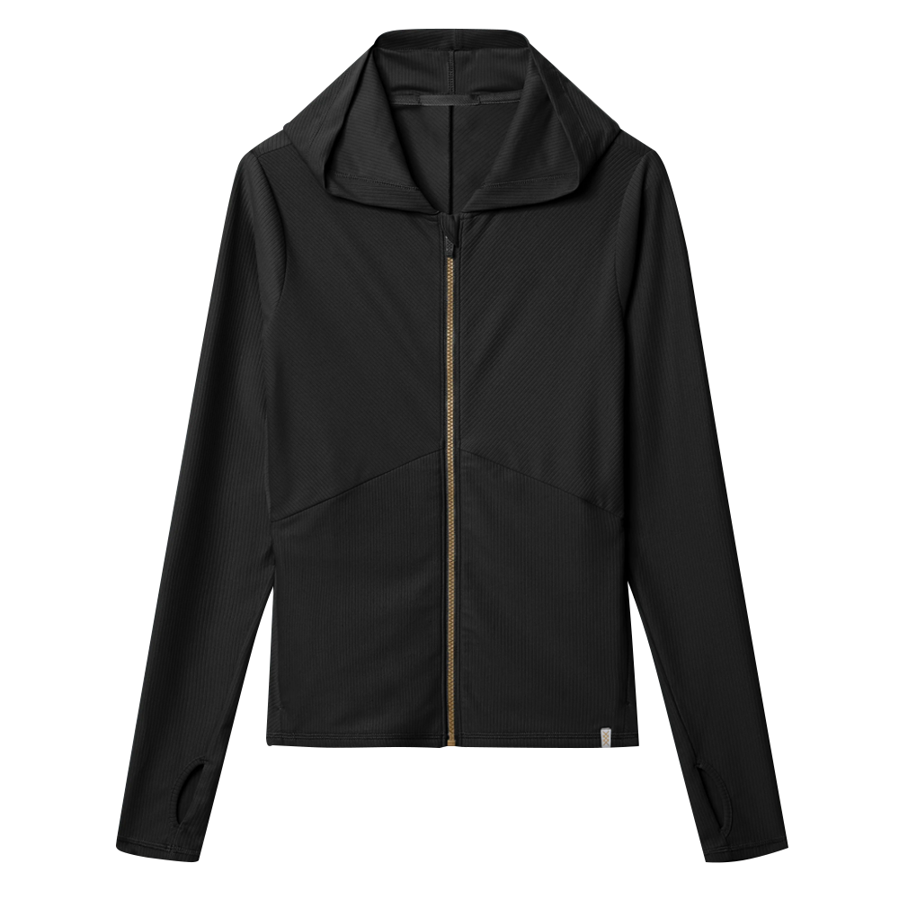 Rhone Women's Ripple Full Zip Hoodie Black
