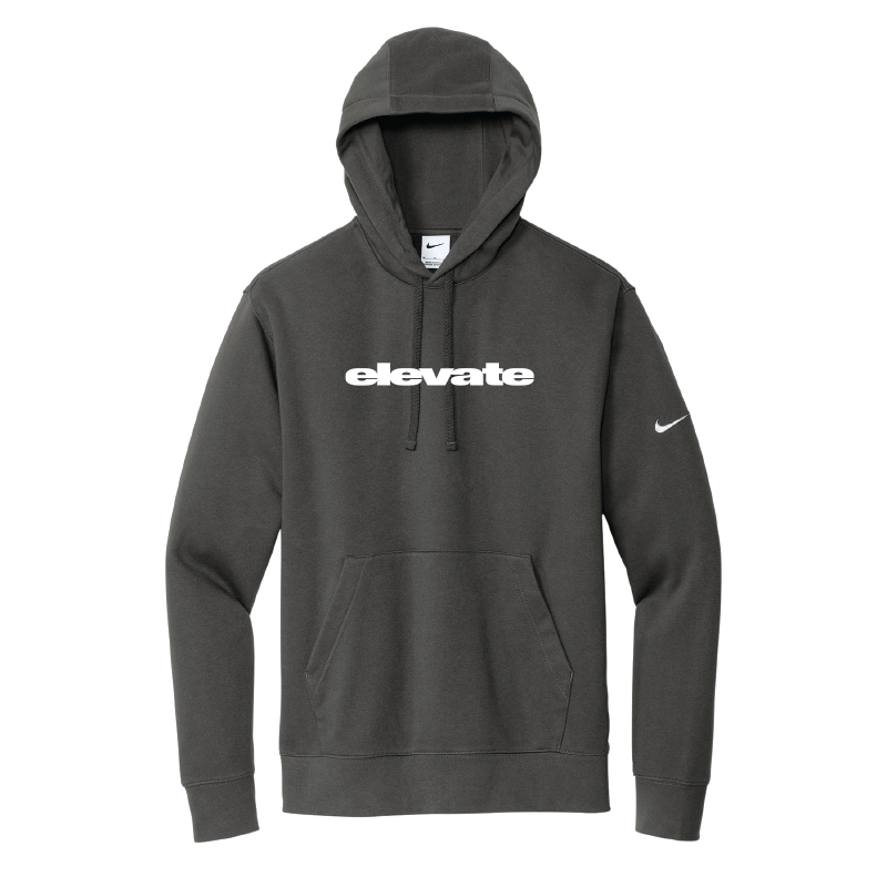 Nike Club Fleece Sleeve Swoosh Pullover Hoodie Anthracite