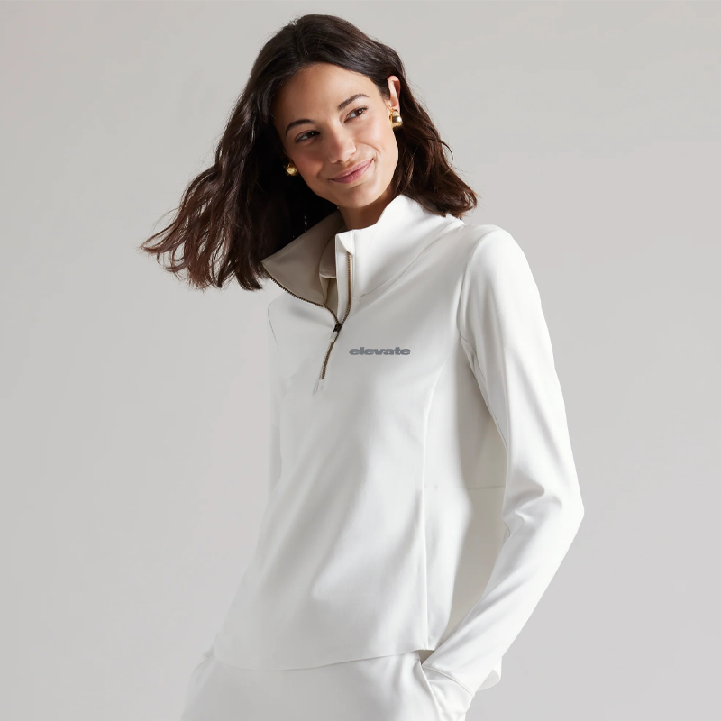 Rhone Women's Court to Course 1/4 Zip Snow White