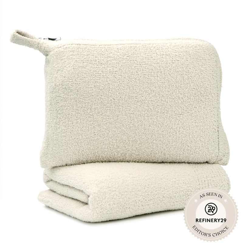 Kashwere Chenilla Cloud Travel Blanket - Linen
