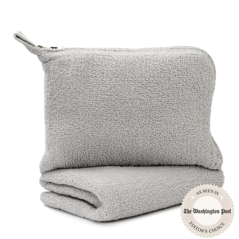 Kashwere Chenilla Cloud Travel Blanket - Stone