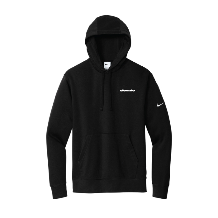 Nike Club Fleece Sleeve Swoosh Pullover Hoodie Black