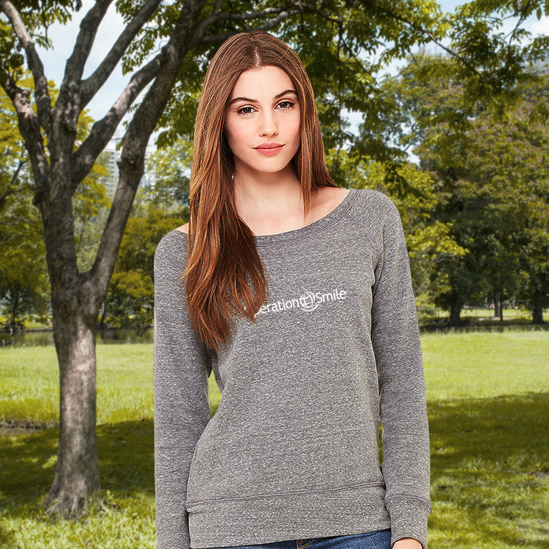 Bella+Canvas® Women's Sponge Fleece Wide Neck Sweatshirt