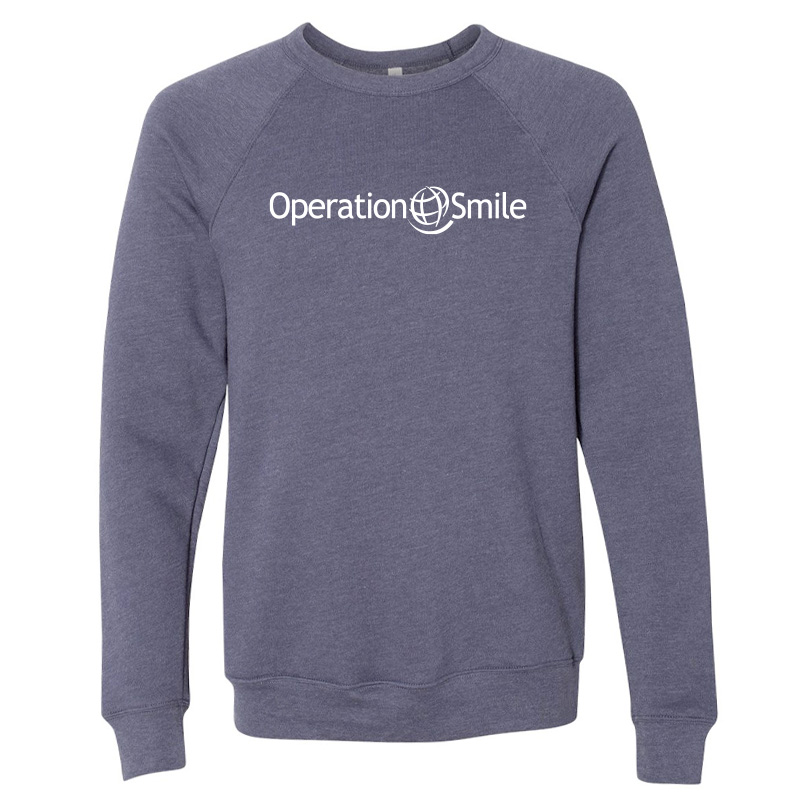Operation Smile Unisex Sponge Fleece Crewneck Sweatshirt - Heathered Navy
